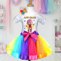 Sonic the Hedgehog Movie Amy Rose Tutu Set Girls Personalized Custom Rainbow Ribbon Tutu Outfit Dress Theme Cake Smash Party
