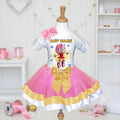 Sonic the Hedgehog Movie Amy Rose Tutu Set Girls Personalized Custom Pink Gold White Ribbon Trim Tutu Outfit Dress Theme Cake Smash Party