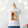 Sonic the Hedgehog Movie Knuckles Personalized Custom White T-Shirt or Onesie Theme Cake Smash Birthday Party