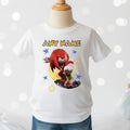 Sonic the Hedgehog Movie Knuckles Personalized Custom White T-Shirt or Onesie Theme Cake Smash Party