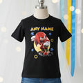 Sonic the Hedgehog Movie Knuckles Personalized Custom Black T-Shirt or Onesie Theme Cake Smash Party