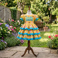 SpongeBob SquarePants Girls Personalized Custom Tiered Ruffle Dress Ribbon Trim Theme Cake Smash Birthday Party