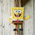Premium Handmade 30-Inch SpongeBob SquarePants Character Pull-String Piñata Table Decor Party Centerpiece