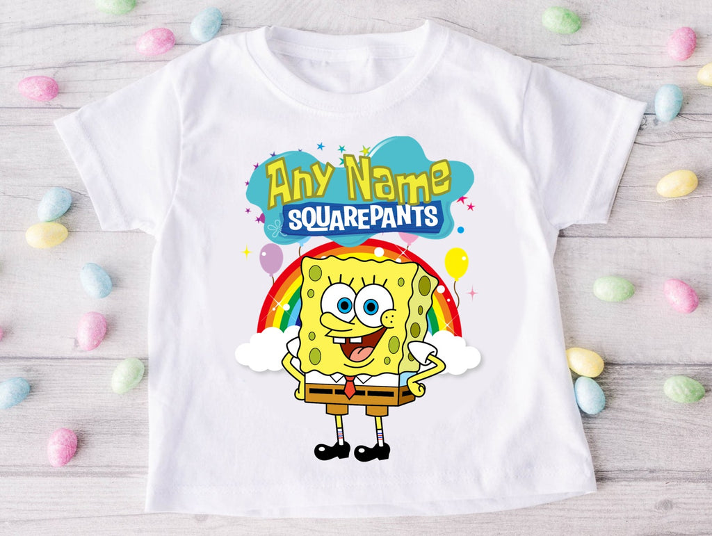 SpongeBob SquarePants Tutu Set Girls Personalized Custom Rainbow Tutu Outfit Dress Theme Cake Smash Party