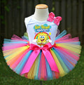 SpongeBob SquarePants Tutu Set Girls Personalized Custom Rainbow Tutu Outfit Dress Theme Cake Smash Party