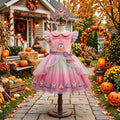 SpongeBob SquarePants Patrick Star Girls' Deluxe Sparkle Tutu Party Costume Dress Set with Matching Headband Halloween Birthday Pageant