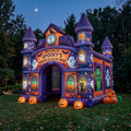 Spooky's Spooktacular Spot Theme Premium 10' x 10' Halloween Haunted House Inflatable Blow Up Walk-Through Archway Experience Decor Prop