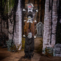 5.6' Three Animated Stacked Zombies Glowing Eyes Halloween Home Decor Accent Yard Prop
