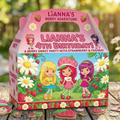 (Pack of 6) Strawberry Shortcake Custom Personalized Birthday Party Favor Gable Treat Boxes