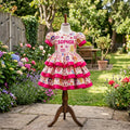 Strawberry Shortcake Girls Personalized Custom Tiered Ruffle Dress Ribbon Trim Theme Cake Smash Birthday Party