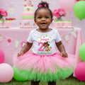 Strawberry Shortcake Black Baby Girl Tutu Set Girls Personalized Custom Hot Pink Green Tutu Outfit Dress Theme Cake Smash Birthday Party