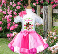 Strawberry Shortcake Black Baby Girl Tutu Set Girls Personalized Custom Hot Pink White Pink Ribbon Tutu Outfit Dress Theme Cake Smash Party