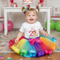 Strawberry Shortcake Baby Girl Tutu Set Girls Personalized Custom Rainbow Ribbon Tutu Outfit Dress Theme Cake Smash Birthday Party