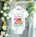 Strawberry Shortcake Baby Girl Personalized Custom White T-Shirt or Onesie Theme Cake Smash Birthday Party