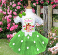 Strawberry Shortcake Baby Girl Tutu Set Girls Personalized Custom Green White Polka Dots Tutu Outfit Dress Theme Cake Smash Party