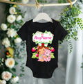 Strawberry Shortcake Baby Girl Personalized Custom Black T-Shirt or Onesie Theme Cake Smash Party