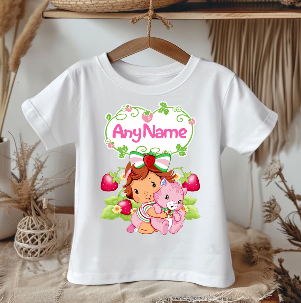 Strawberry Shortcake Baby Girl Tutu Set Girls Personalized Custom Pink Green Hot Pink Ribbon Trim Tutu Outfit Dress Theme Cake Smash Party