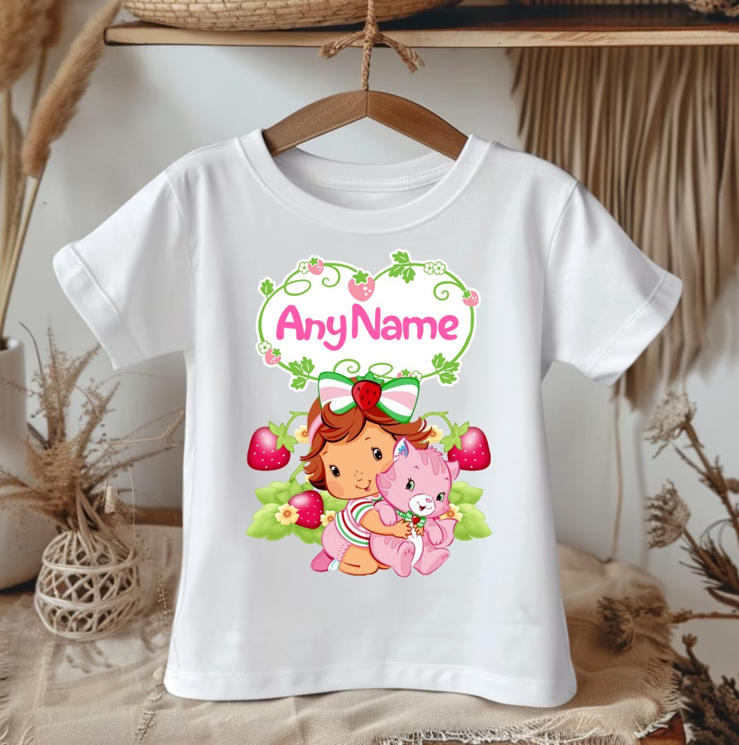 Strawberry Shortcake Baby Girl Tutu Set Girls Personalized Custom Pink Green Hot Pink Ribbon Trim Tutu Outfit Dress Theme Cake Smash Party