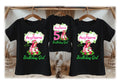 Strawberry Shortcake Personalized Custom Black Family T-Shirt or Onesie Pack Theme Cake Smash Birthday Party