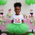 Strawberry Shortcake Black Girl Tutu Set Girls Personalized Custom Green Tutu Outfit Dress Theme Cake Smash Birthday Party