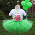 Strawberry Shortcake Black Girl Tutu Set Girls Personalized Custom Green Tutu Outfit Dress Theme Cake Smash Party