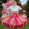 Strawberry Shortcake Black Girl Tutu Set Girls Personalized Custom Red Pink Gold Ribbon Sewn Trim Tutu Outfit Dress Theme Cake Smash Party