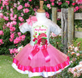 Strawberry Shortcake Black Girl Tutu Set Girls Personalized Custom Pink Hot Pink White Ribbon Trim Tutu Outfit Dress Theme Cake Smash Party