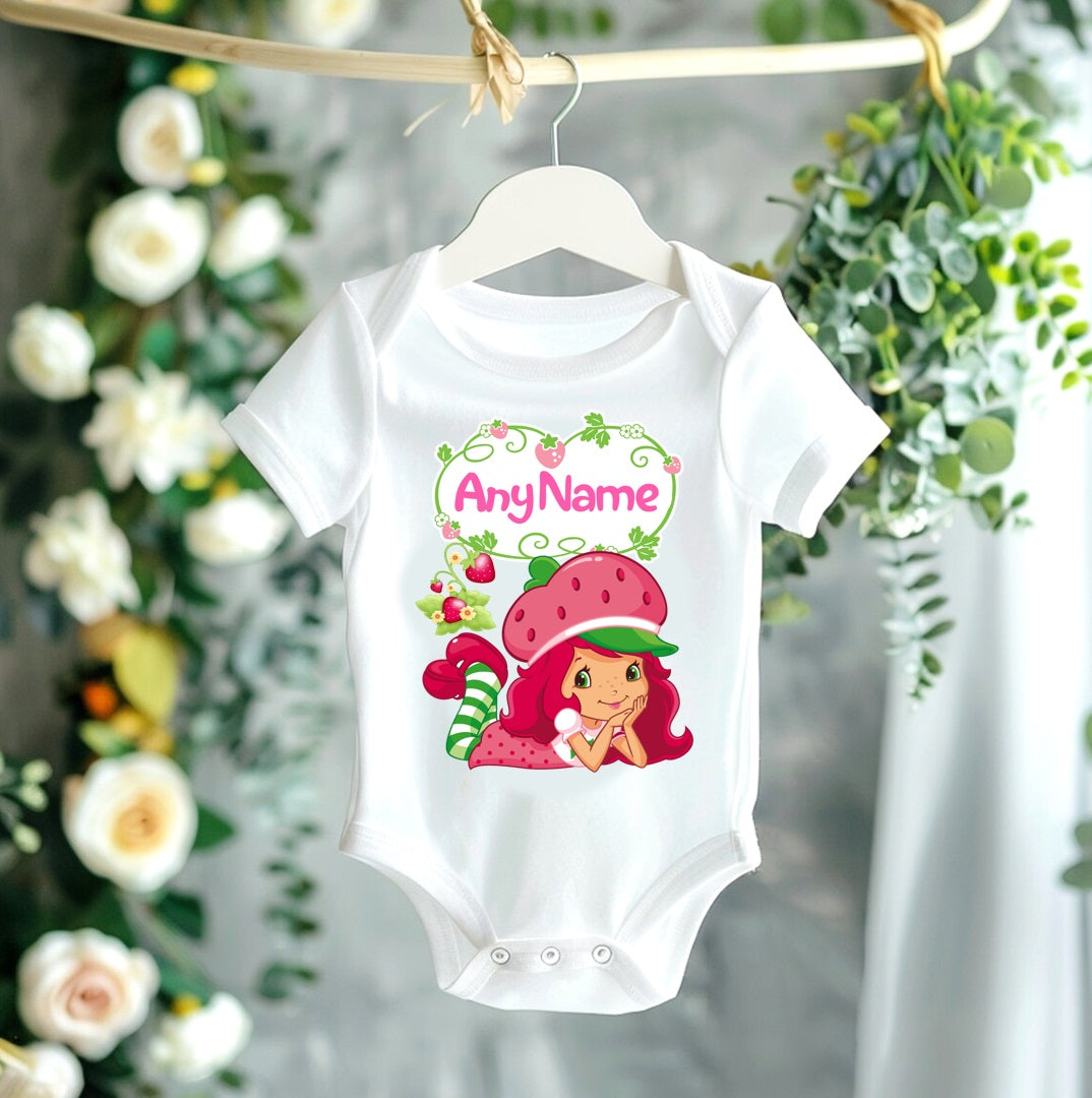 Strawberry Shortcake Tutu Set Girls Personalized Custom Green Tutu Outfit Dress Theme Cake Smash Party