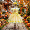 Strawberry Shortcake Lemon Meringue Girls' Deluxe Sparkle Tutu Party Costume Dress Set with Matching Headband Halloween Birthday Pageant