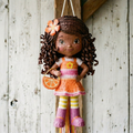 Premium Handmade 30-Inch Strawberry Shortcake Orange Blossom Character Pull-String Piñata Table Decor Party Centerpiece