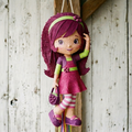Premium Handmade 30-Inch Strawberry Shortcake Raspberry Torte Character Pull-String Piñata Table Decor Party Centerpiece