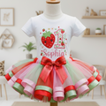 Cute Berry Strawberry Tutu Set Girls Personalized Custom Tutu Outfit Dress Theme Cake Smash Birthday Party