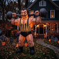 6' Freak Show Twisted Carnival Creepy Strong Man Yard Halloween Inflatable Blow Up Decor Prop