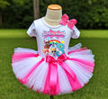 Super Kitties Tutu Set Girls Personalized Custom Hot Pink White Pink Tutu Outfit Dress Theme Cake Smash Birthday Party