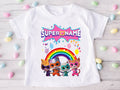 Super Kitties Personalized Custom White T-Shirt or Onesie Theme Cake Smash Party