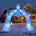 10-Foot Giant Outdoor Illuminated Walkthrough The Snow Queen (Hans Christian Andersen) Inflatable Archway Christmas Decor