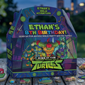 (Pack of 6) TMNT 2018 Rise Ninja Turtles Custom Personalized Birthday Party Favor Gable Treat Boxes