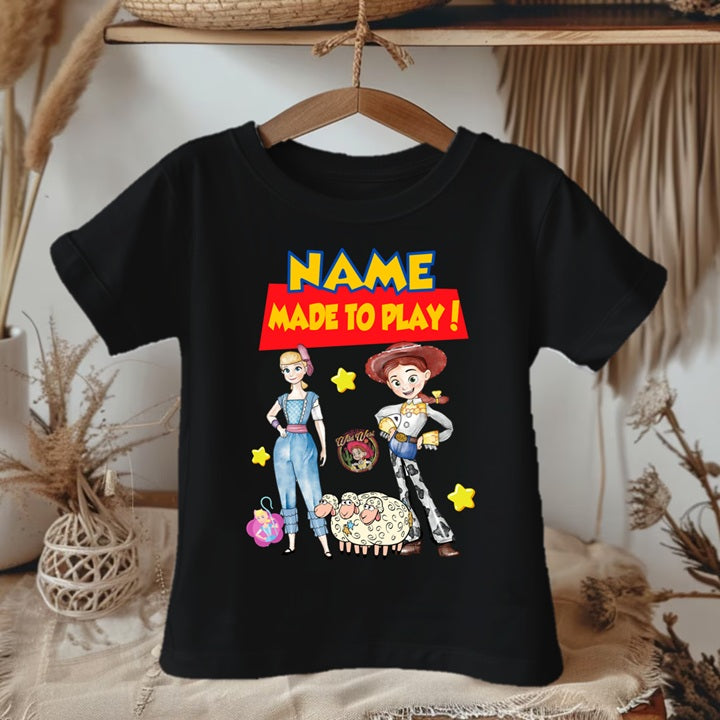 Toy Story Bo Peep Jessie Personalized Custom Black T-Shirt or Onesie Theme Cake Smash Party