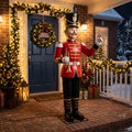 6' The Nutcracker Toy Soldier Figure Music Lights Motion Sensor Christmas Home Decor Accent Yard Prop