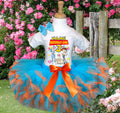 Toy Story Bo Peep Jessie Tutu Set Girls Personalized Custom Blue Orange Knots Tutu Outfit Dress Theme Cake Smash Birthday Party