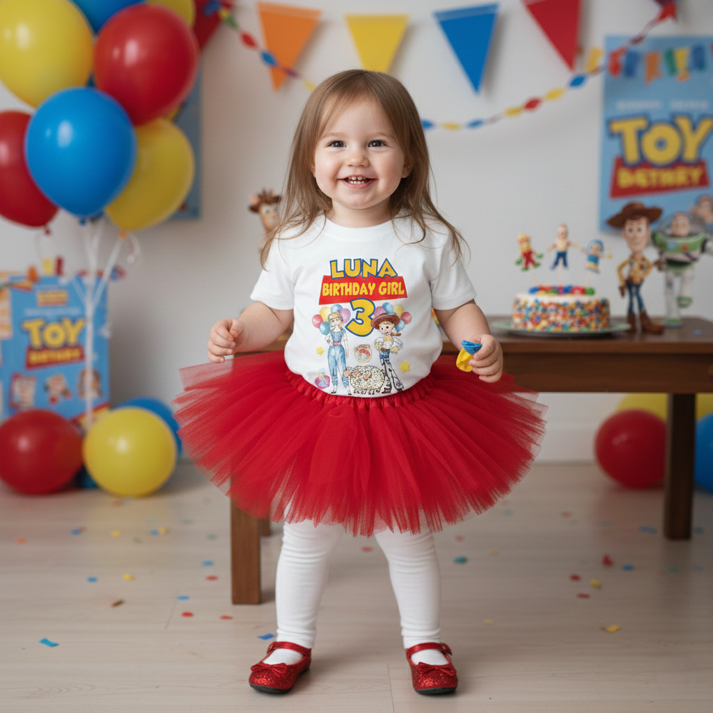 Toy Story Bo Peep Jessie Tutu Set Girls Personalized Custom Red Tutu Outfit Dress Theme Cake Smash Birthday Party