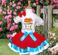 Toy Story Bo Peep Jessie Tutu Set Girls Personalized Custom Red Blue White Ribbon Trim Tutu Outfit Dress Theme Cake Smash Birthday Party