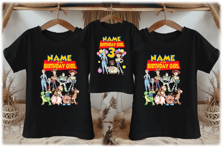 Toy Story Bo Peep Jessie Personalized Custom Black Family T-Shirt or Onesie Pack Theme Cake Smash Birthday Party