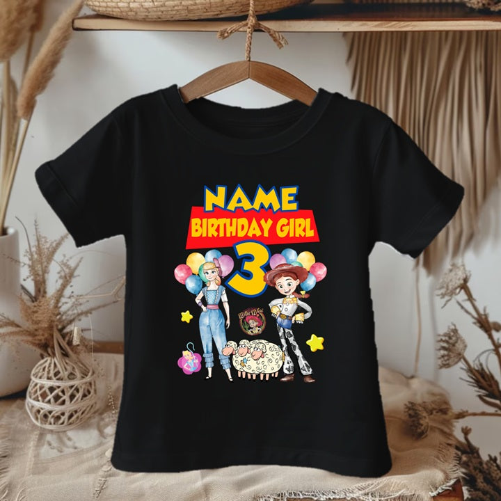 Toy Story Bo Peep Jessie Personalized Custom Black Family T-Shirt or Onesie Pack Theme Cake Smash Birthday Party