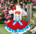 Toy Story Bo Peep Jessie Tutu Set Girls Personalized Custom Red Blue White Ribbon Trim Tutu Outfit Dress Theme Cake Smash Party