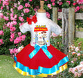 Toy Story Bo Peep Jessie Tutu Set Girls Personalized Custom Red Blue Yellow Ribbon Trim Tutu Outfit Dress Theme Cake Smash Party