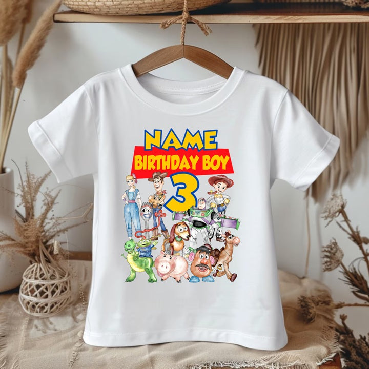 Toy Story Personalized Custom White Family T-Shirt or Onesie Pack Theme Cake Smash Birthday Party