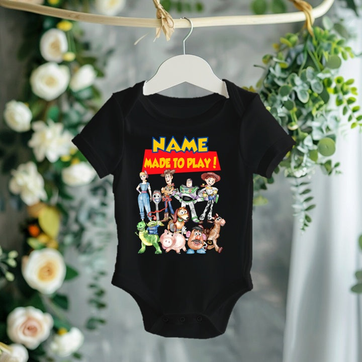 Toy Story Personalized Custom Black T-Shirt or Onesie Theme Cake Smash Party