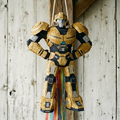 Premium Handmade 30-Inch Transformers Bumblebee Character Pull-String Piñata Table Decor Party Centerpiece