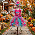 Trolls Poppy Girls' Deluxe Sparkle Tutu Party Costume Dress Set with Matching Headband Halloween Birthday Pageant